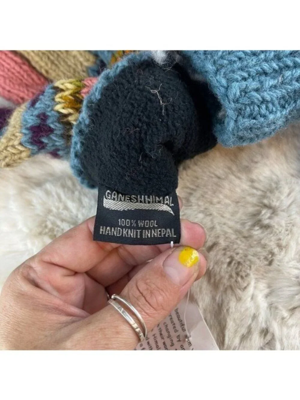 NWT Namaste Ganesh Himal Trading Co Hand Knit Mittens Gloves Peru